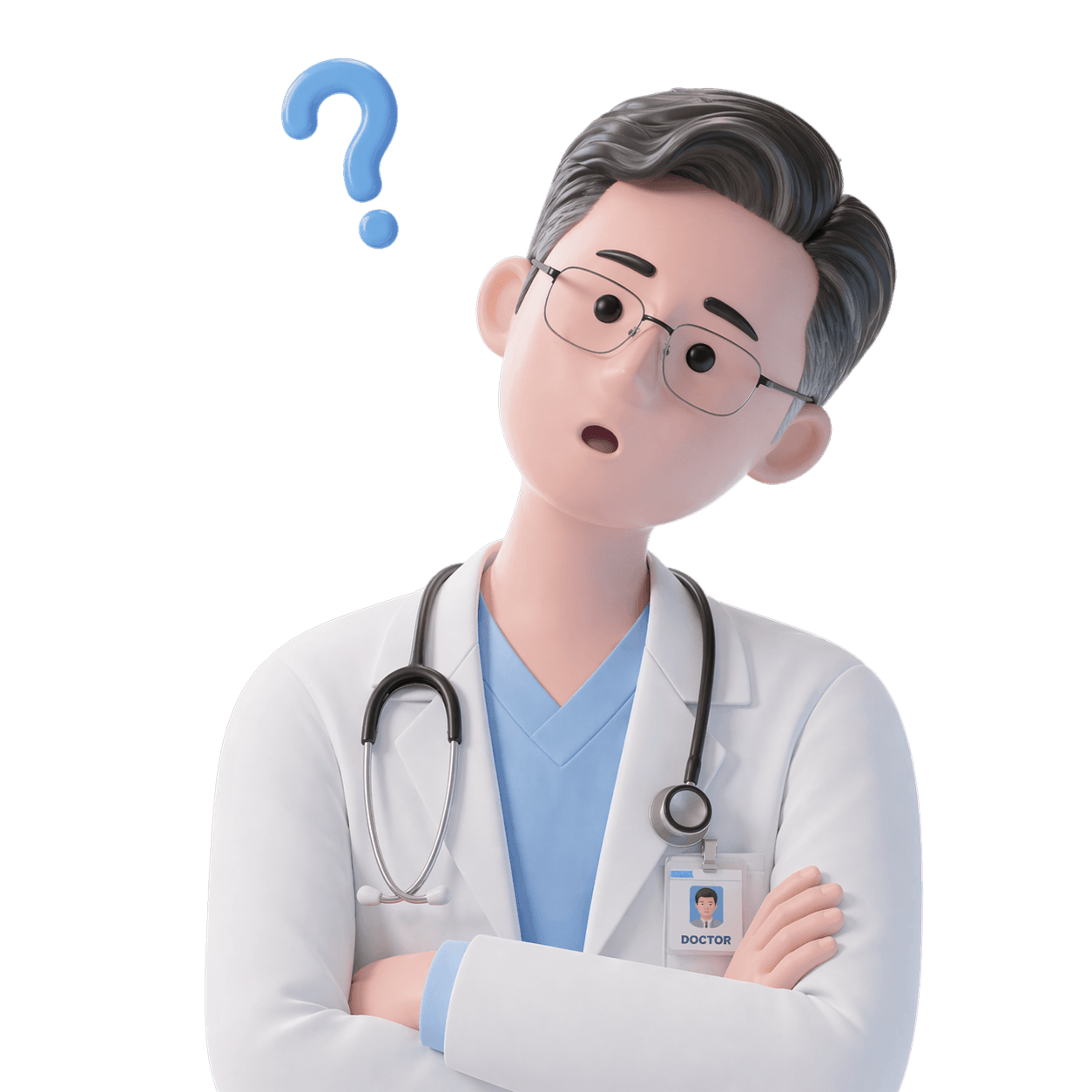 Doctor in a white coat