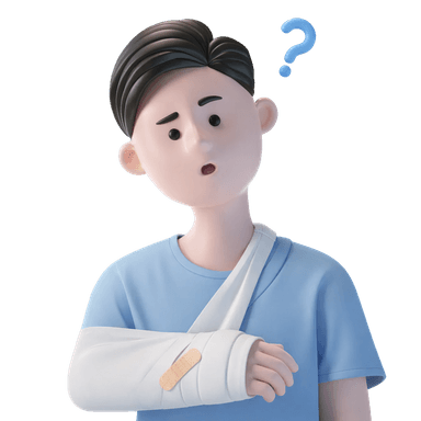 Patient with arm in a sling