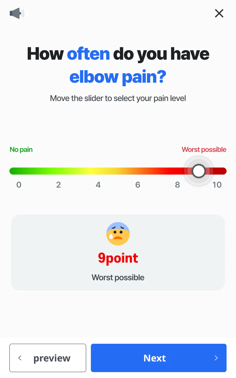 ANAPA PS — AI voice questionnaire pain-level slider